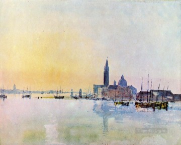 Turner Painting - Venecia San Guirgio desde Dogana Sunrise Romantic Turner